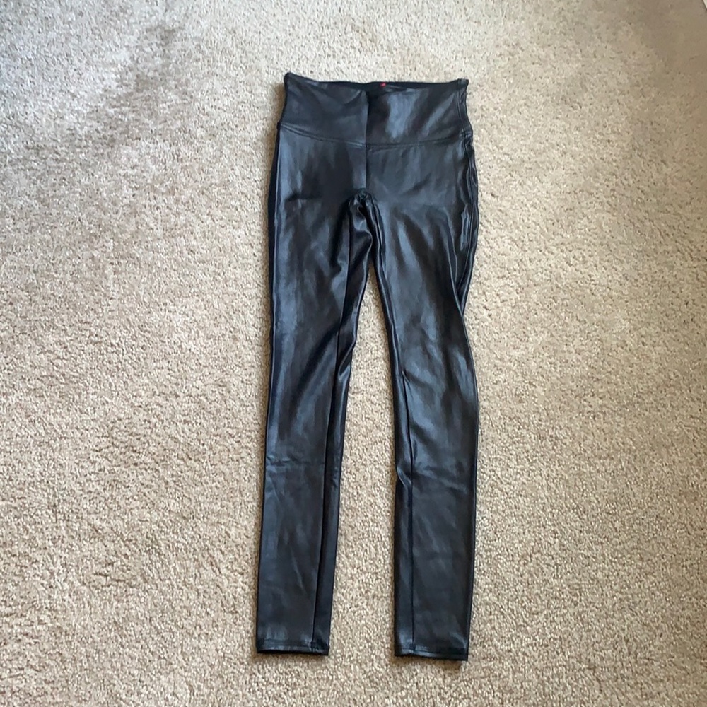 Spanx faux leather leggings small